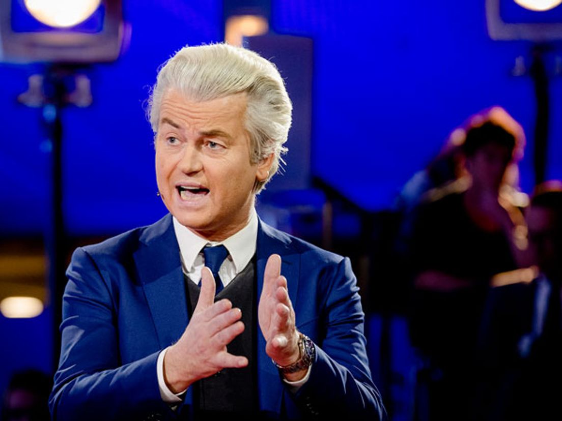 Geert Wilders tijdens het slotdebat.