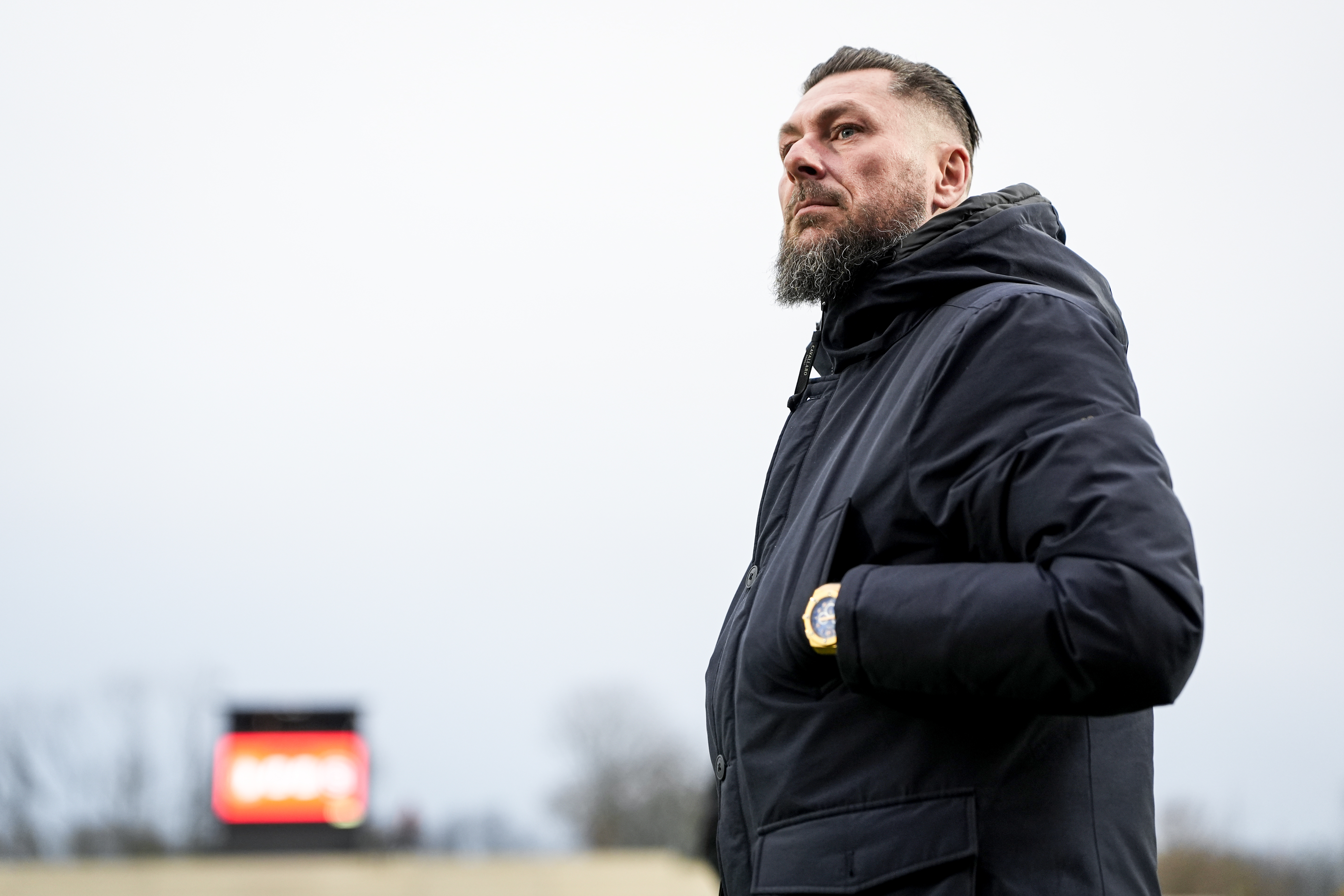 Pascal Bosschaart als trainer van Feyenoord Onder 19 in de Youth League tegen Sparta Praag