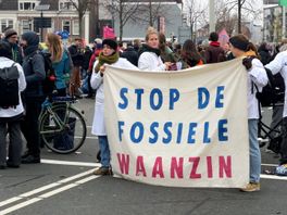 Zo ging het klimaatprotest in de Utrechtse binnenstad: 'We gaan pas weg als de boringen stoppen'