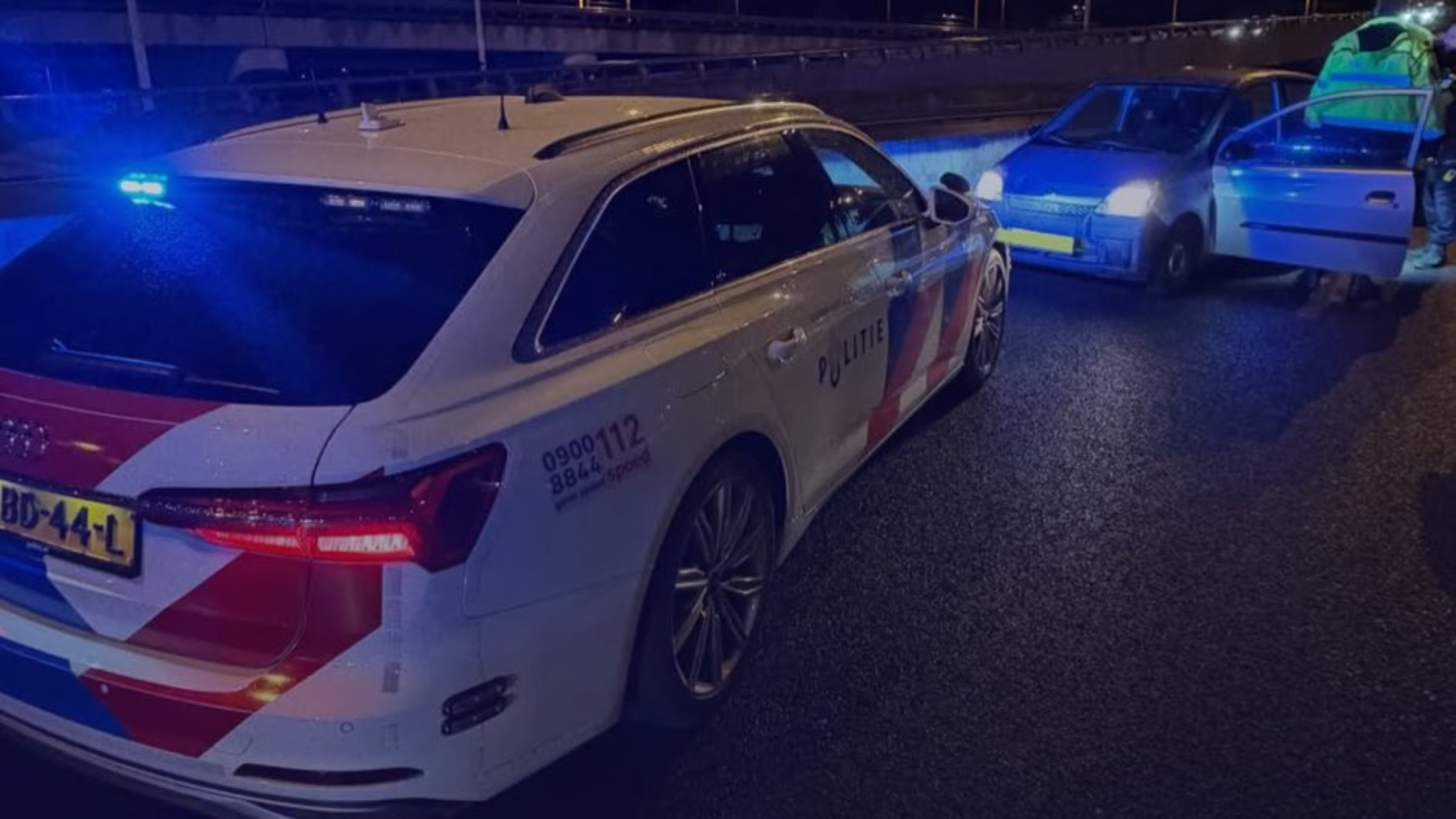 De eerste meldingen van de spookrijder werden rond 00:55 uur gedaan.