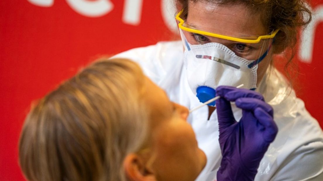 Een coronatest.