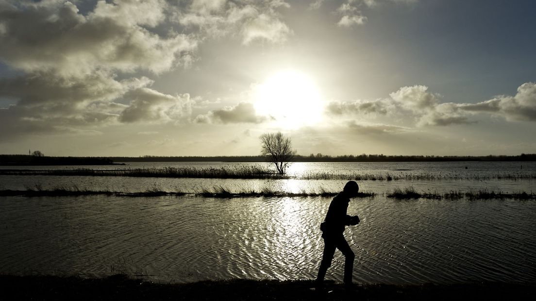 Hoog water in het Lauwersmeer