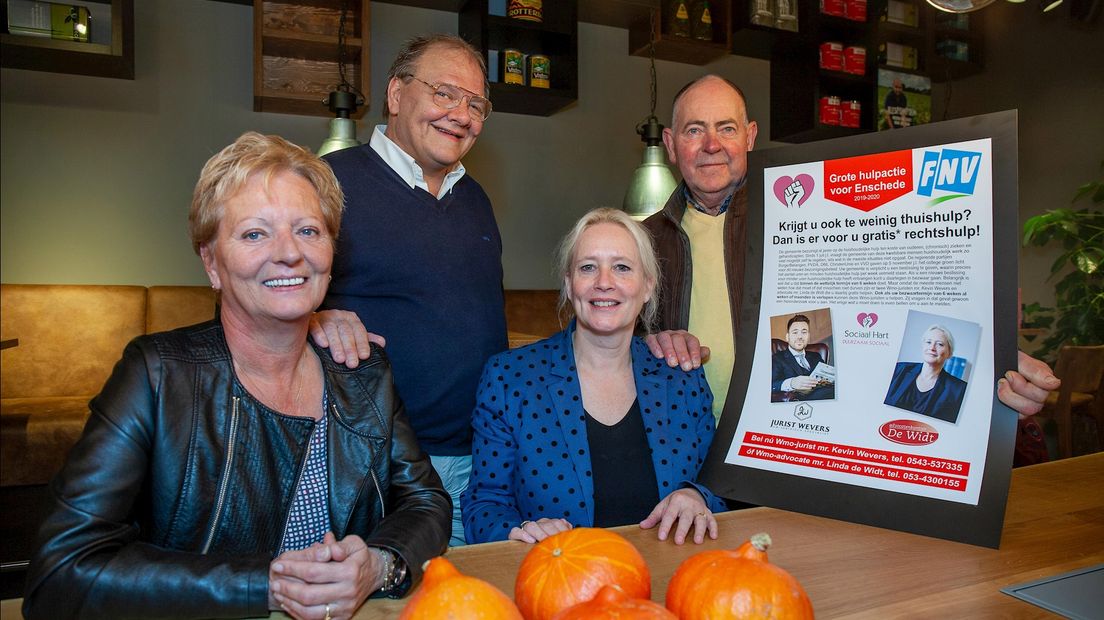 Het actieteam vlnr: Erica Stinnissen, René Beunders, mr. Linda de Widt en Herman Gooiker