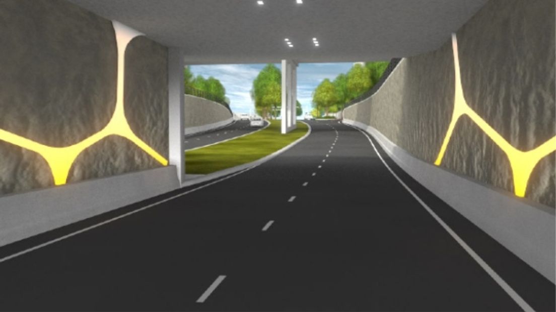De nieuwe tunnel van Emmen