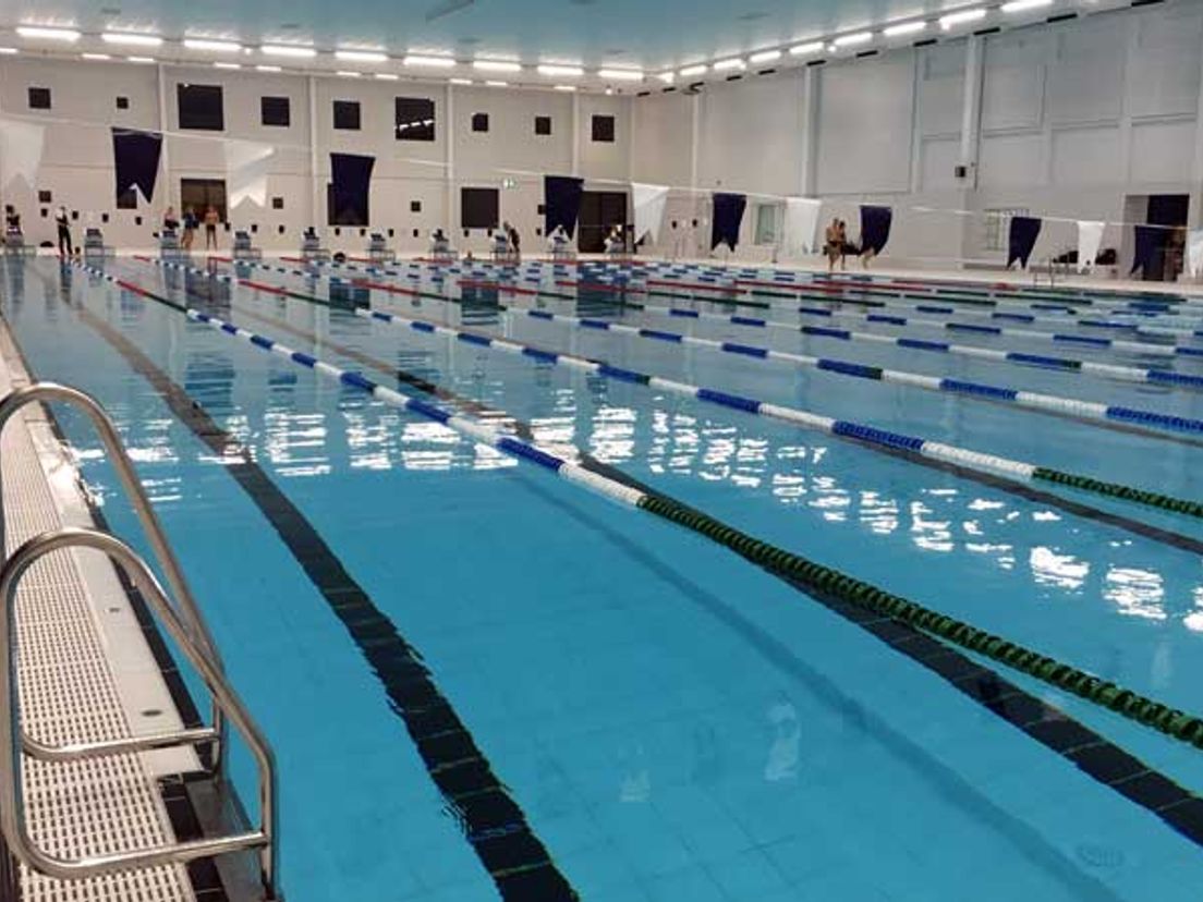 Zwemcentrum Rotterdam, waar Kim Busch zich kwalificeerde voor de Olympische Spelen van 2021 in Tokyo