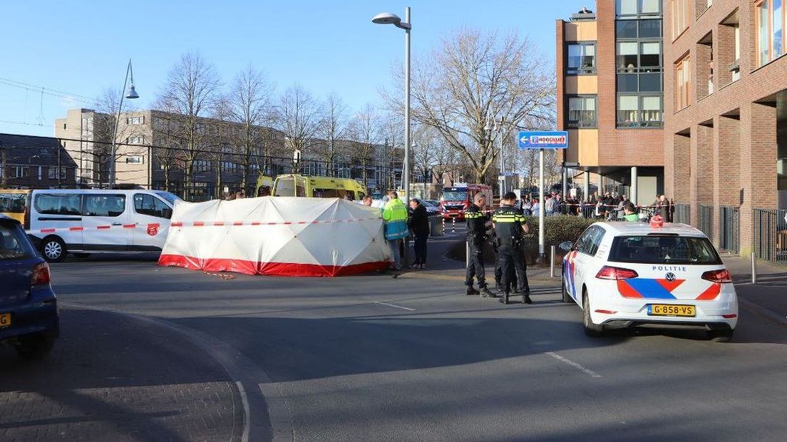 De plek van het ongeluk in Ede.