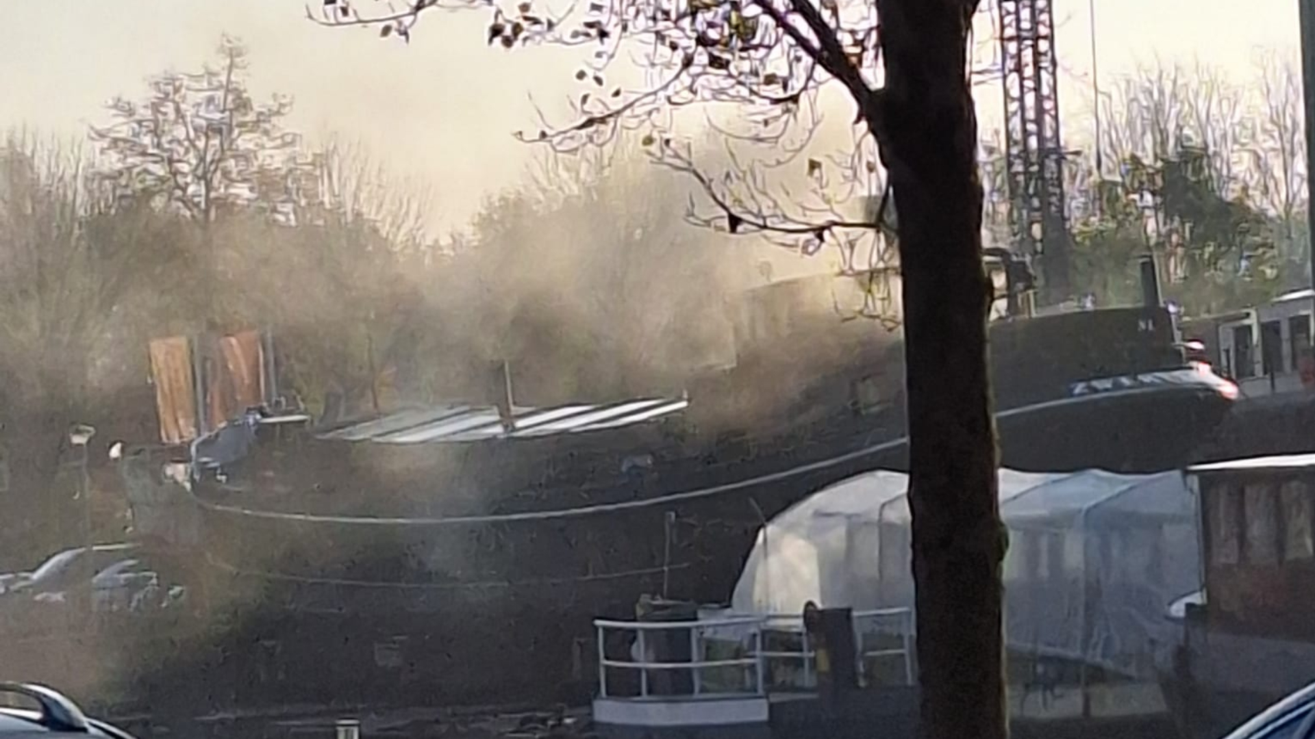 Hond en kat gered bij brand op Museumwerf Vreeswijk