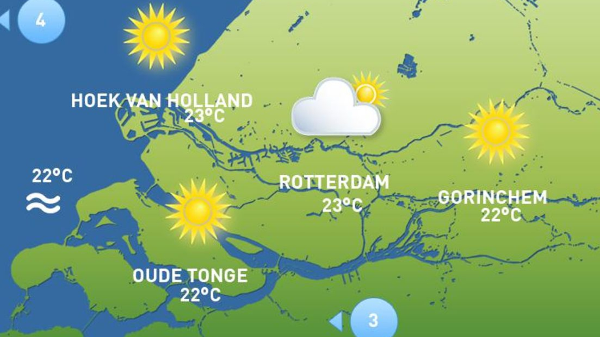 Het weer van 24 augustus.