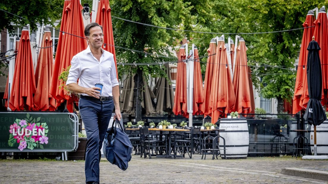 Mark Rutte op het Plein in Den Haag