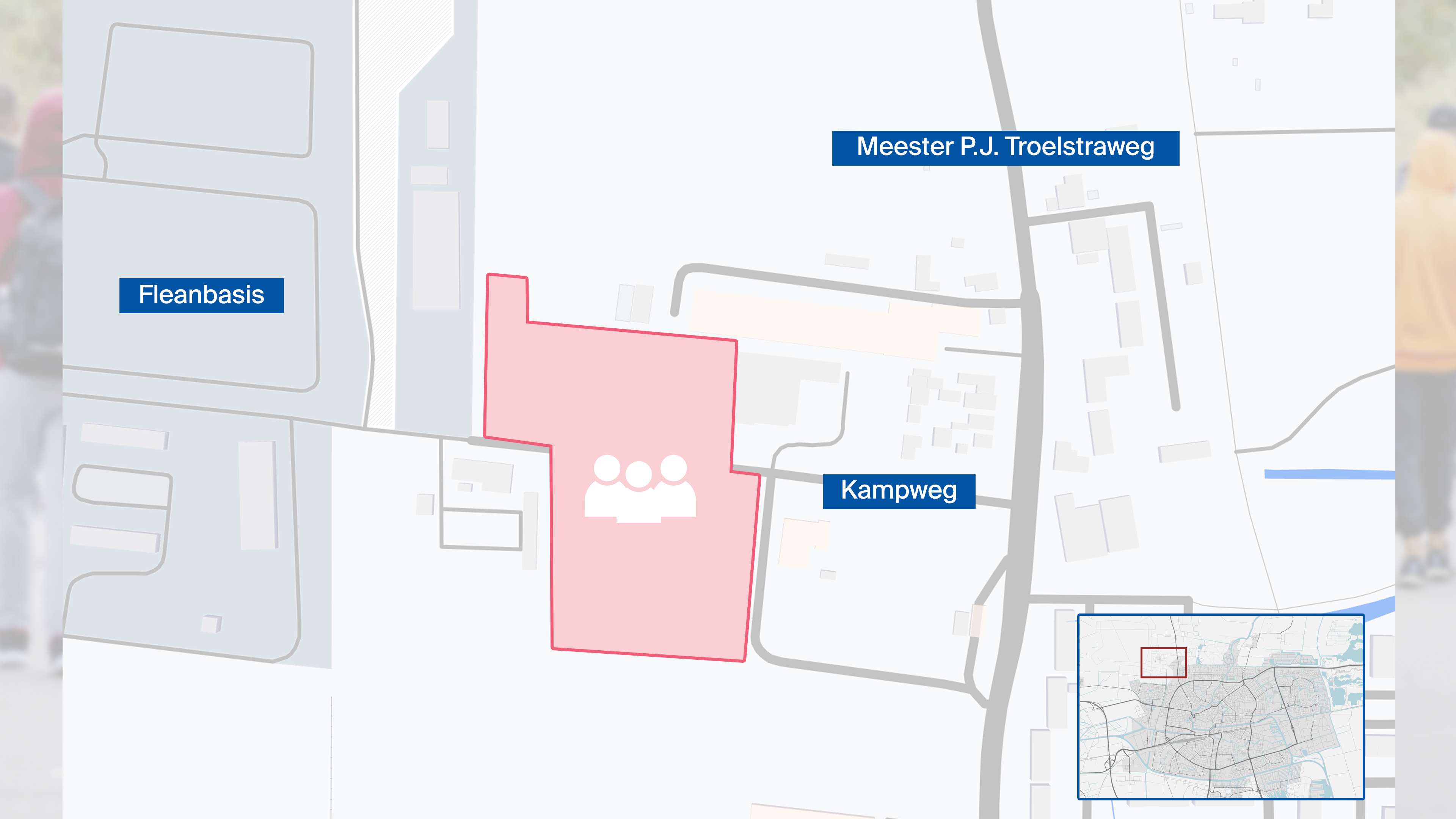 De beoogde locatie voor de nieuwe opvanglocatie in Leeuwarden