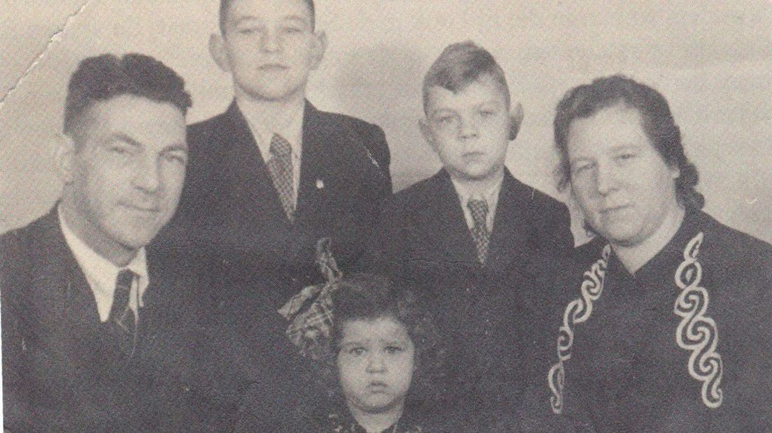 Familie Broekman, vader Frits, Jacques, Rob, moeder Jeanne en Cathy - foto Rob Broekman