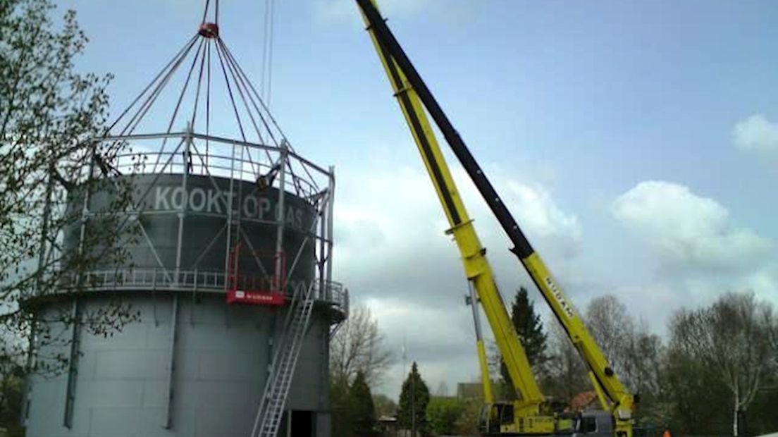 Gashouder verplaatst