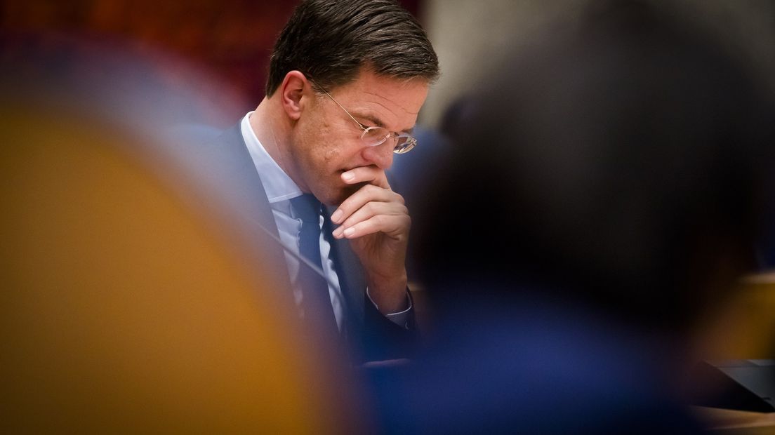 Premier Mark Rutte in de Tweede Kamer