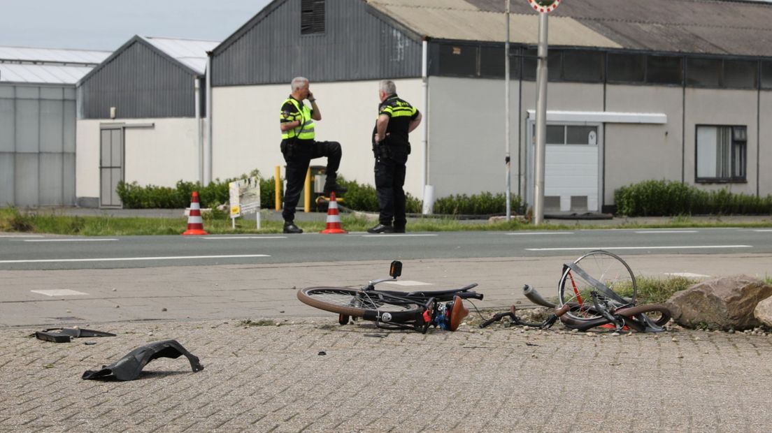 De fiets van het slachtoffer brak doormidden