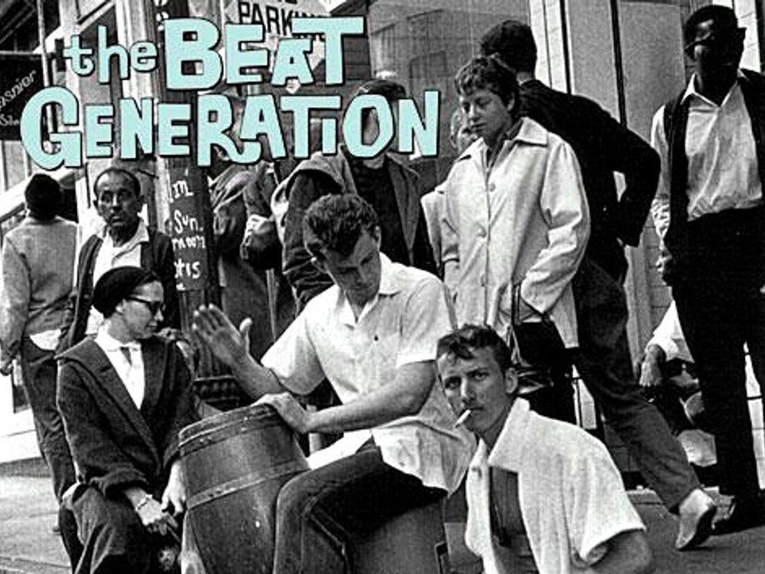 The Beat Generation, foto op de hoes van de fraaie Rhino-box met boekje en drie cd's