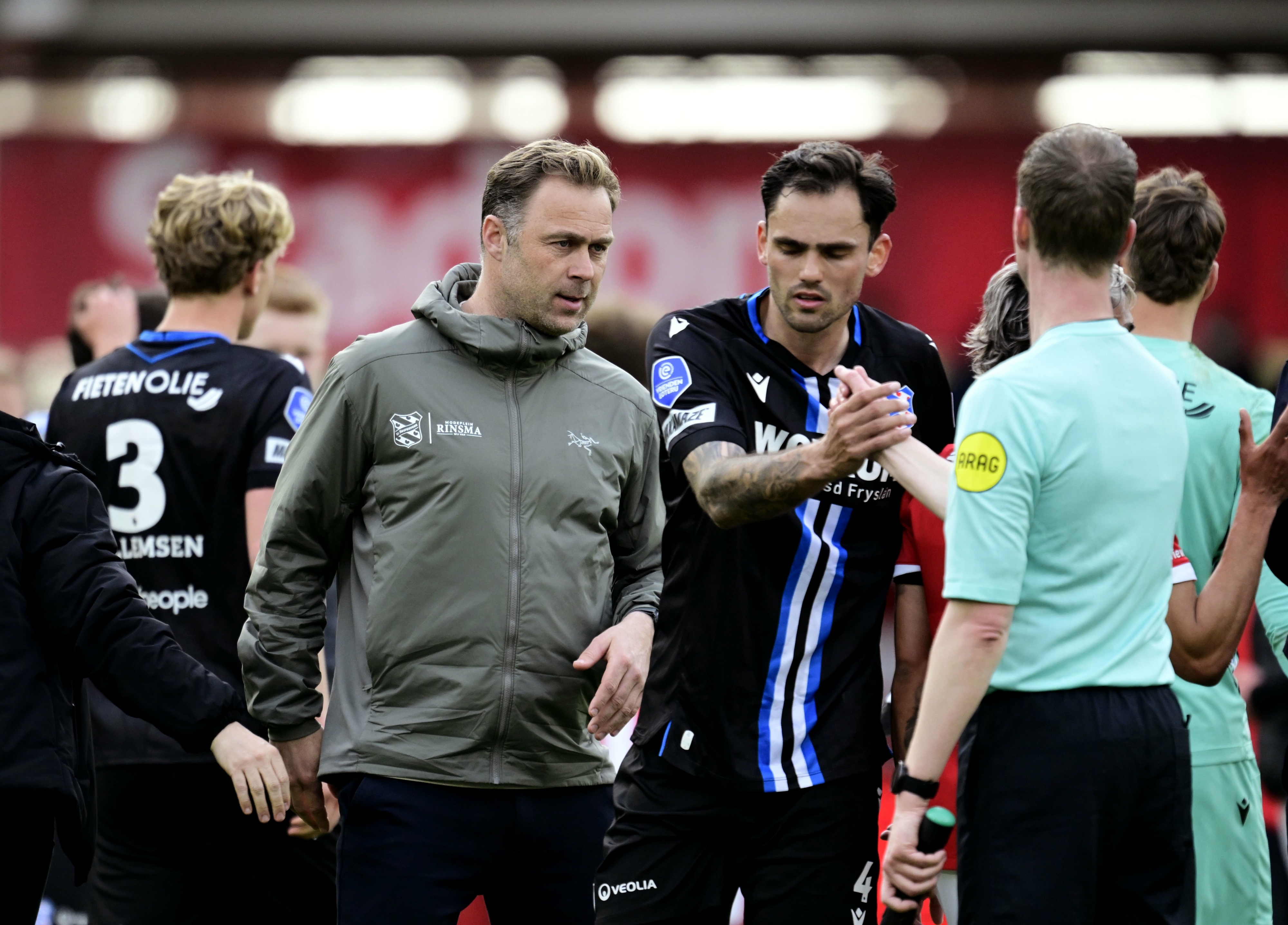 Robin Veldman en Sam Kersten na de wedstrijd