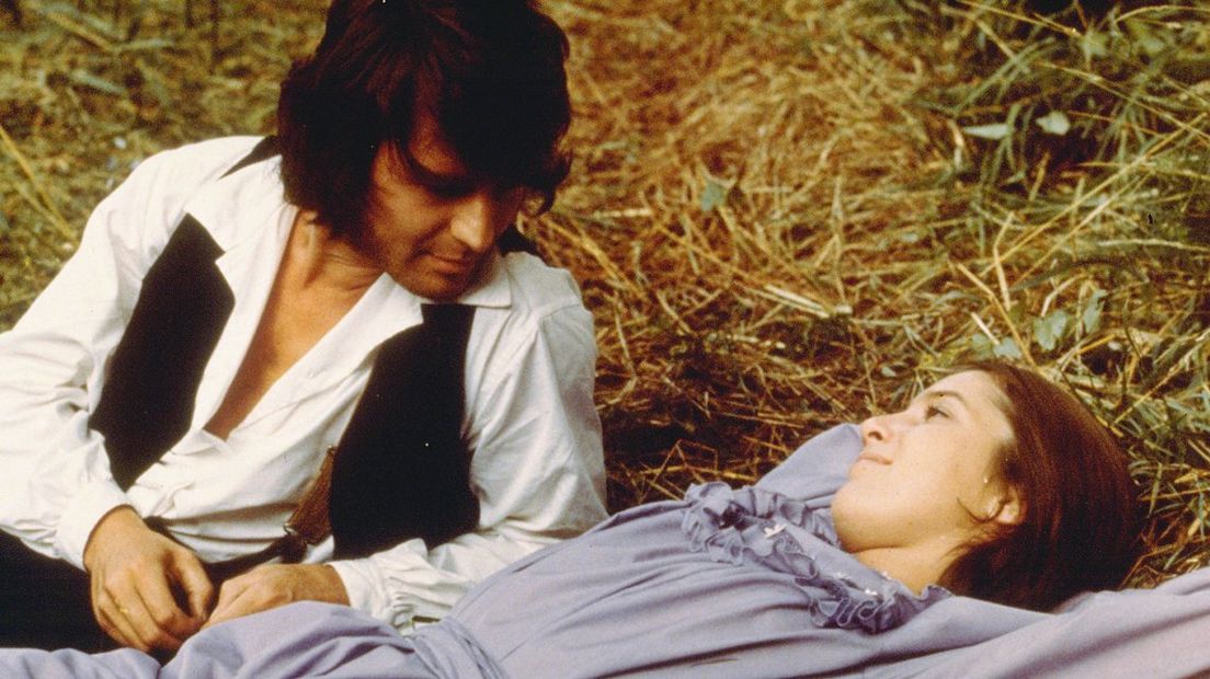 Eddy Brugman en Jaqueline Rommerts, hoofdrolspelers in de film Pallieter (1976)