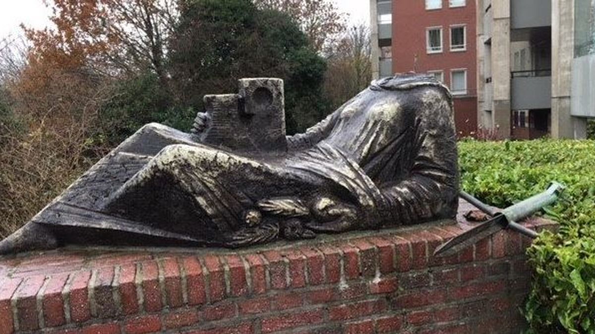 Stenen Maagd in Landgraaf krijgt hoofd terug