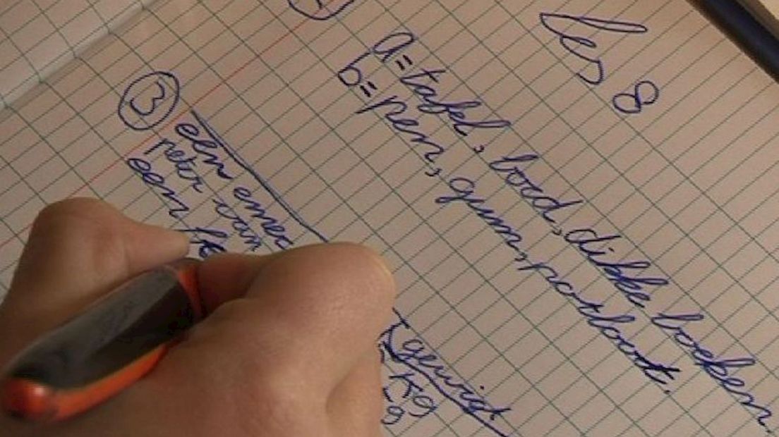 Schrijven in een schriftje