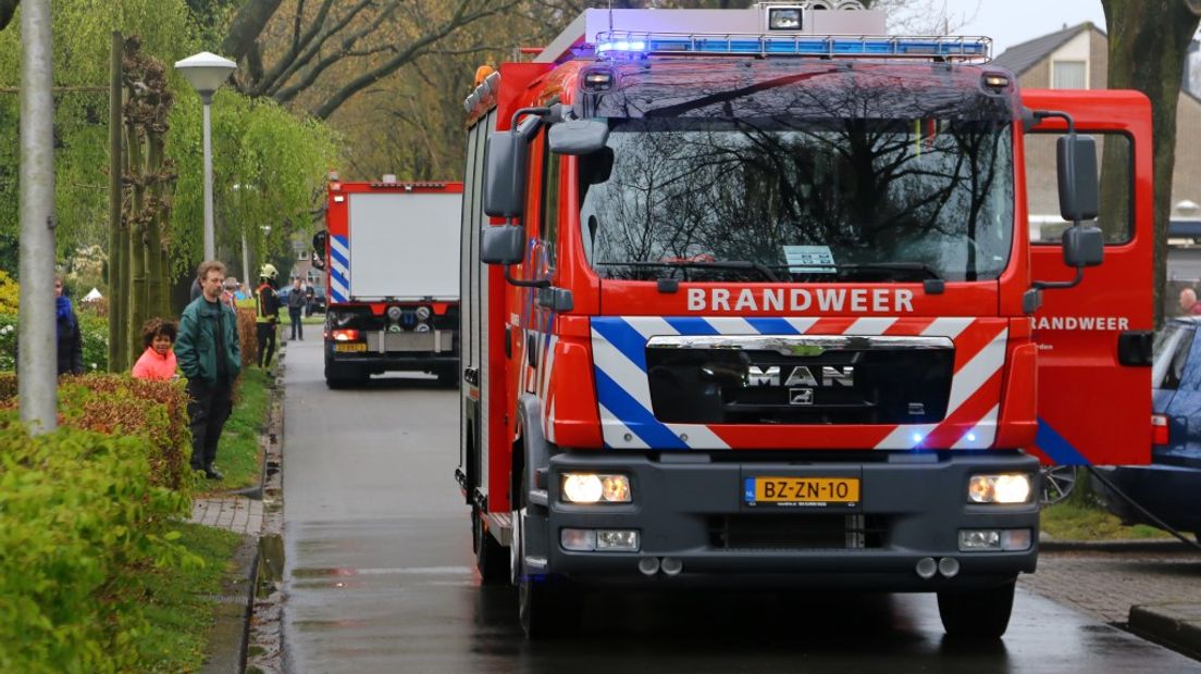 De brandweer moest uitrukken (Rechten: Van Oost Media)