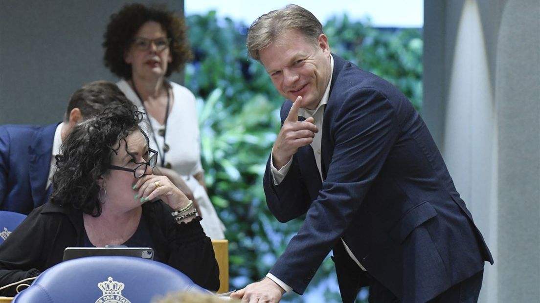 Caroline van der Plas en Pieter Omtzigt tijdens debat