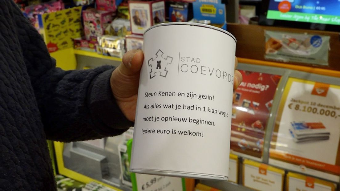 In winkels in Coevorden staan spaarpotjes waar je geld kunt doneren