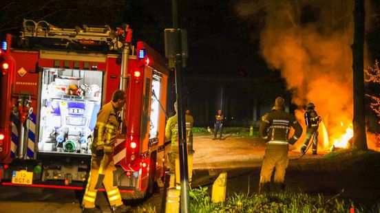 Dixi-toilet volledig gesmolten na brand