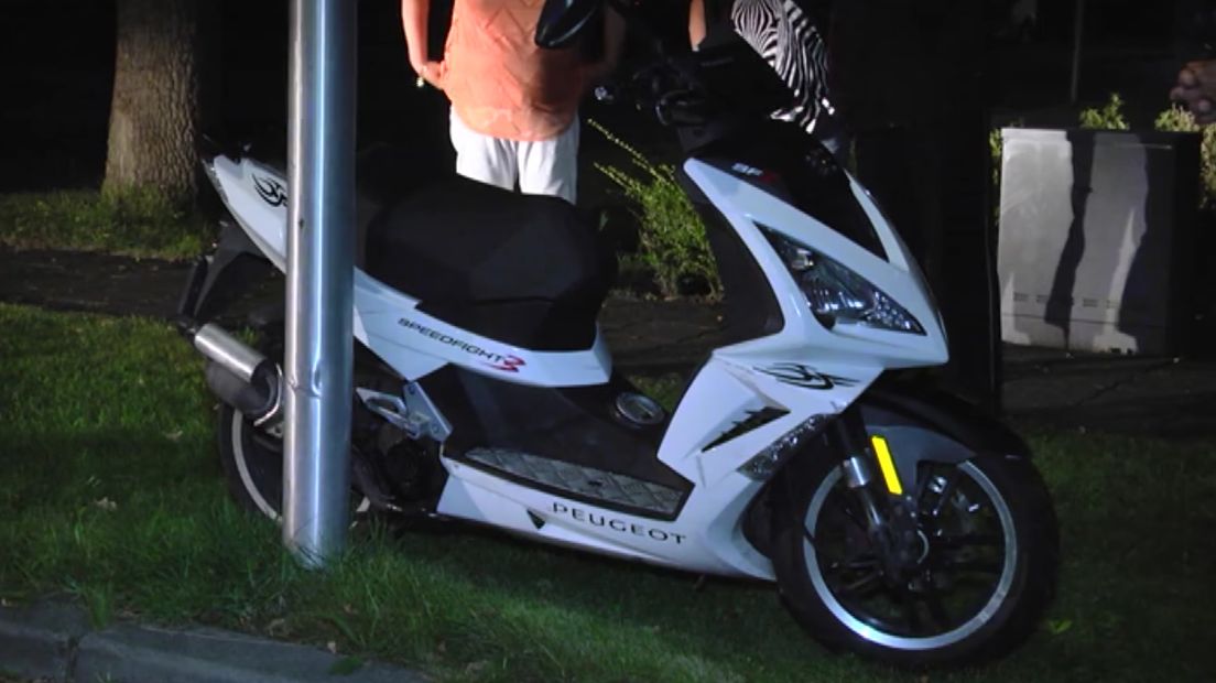 De scooter van het slachtoffer (Rechten: Persbureau Meter)