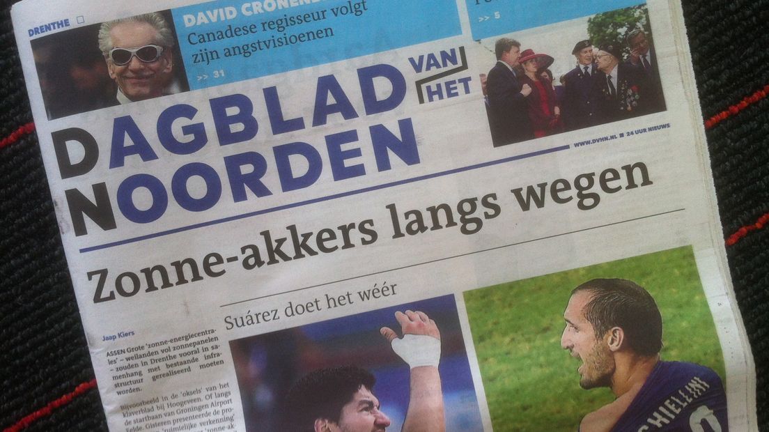 Het Dagblad van het Noorden verloor vorig jaar enkele duizenden abonnees (Rechten: Archief RTV Drenthe)
