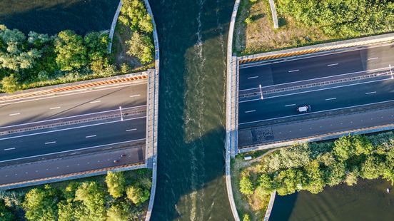 Foto: Aquaduct Veluwemeer lek: N302 dit weekend dicht