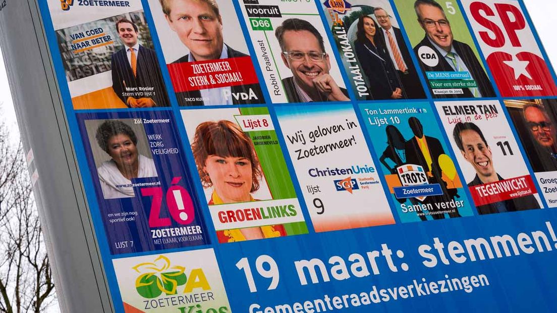 Verkiezingsposters in Zoetermeer