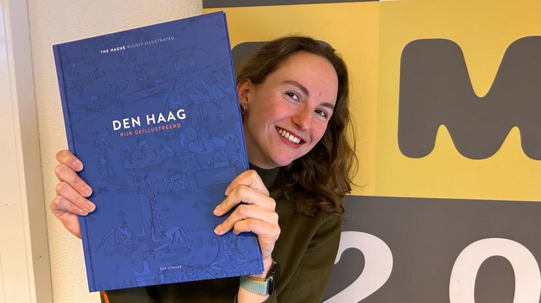 Eva met haar boek