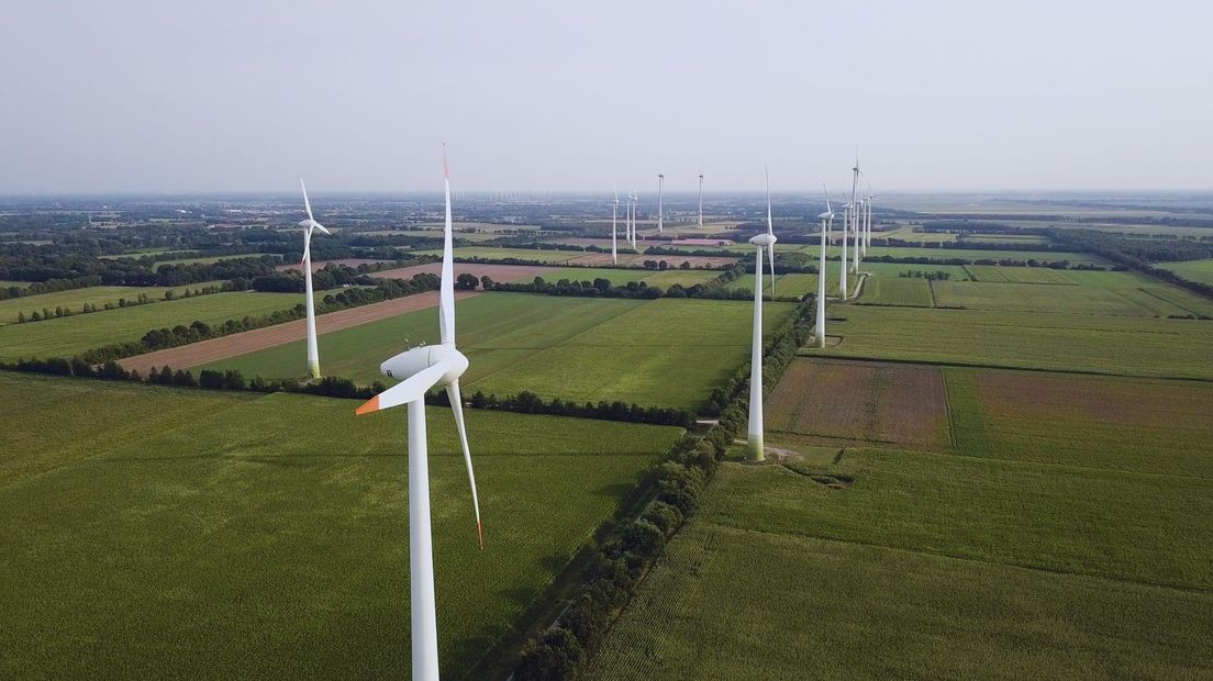 Duitse windmolens aan de Duits-Nederlandse grens