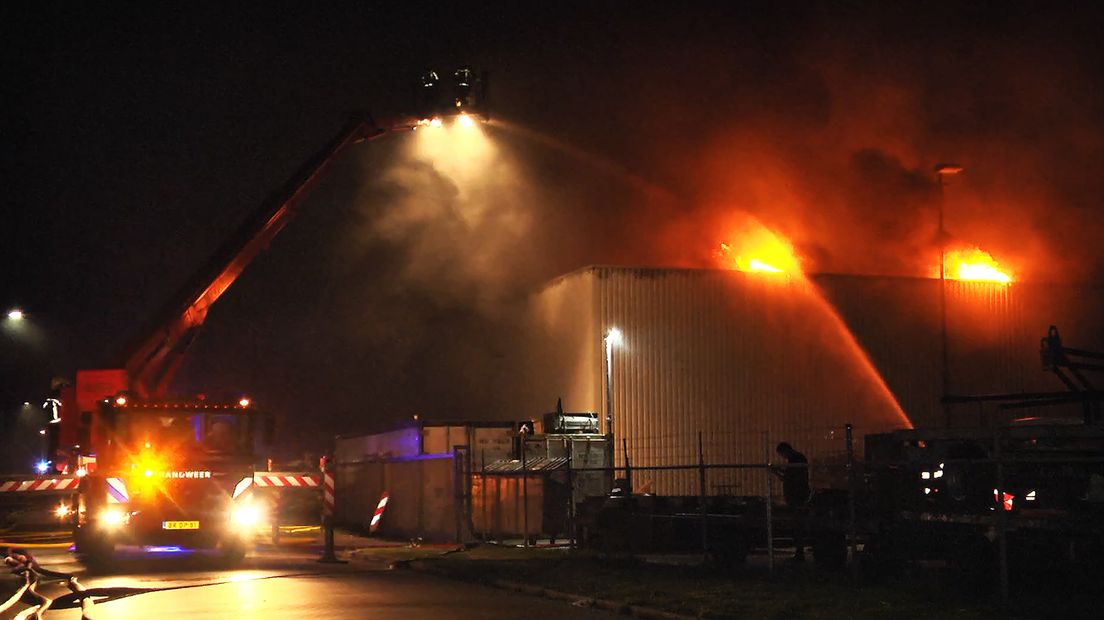 In Staphorst brak brand uit (Rechten: Persbureau Meter)