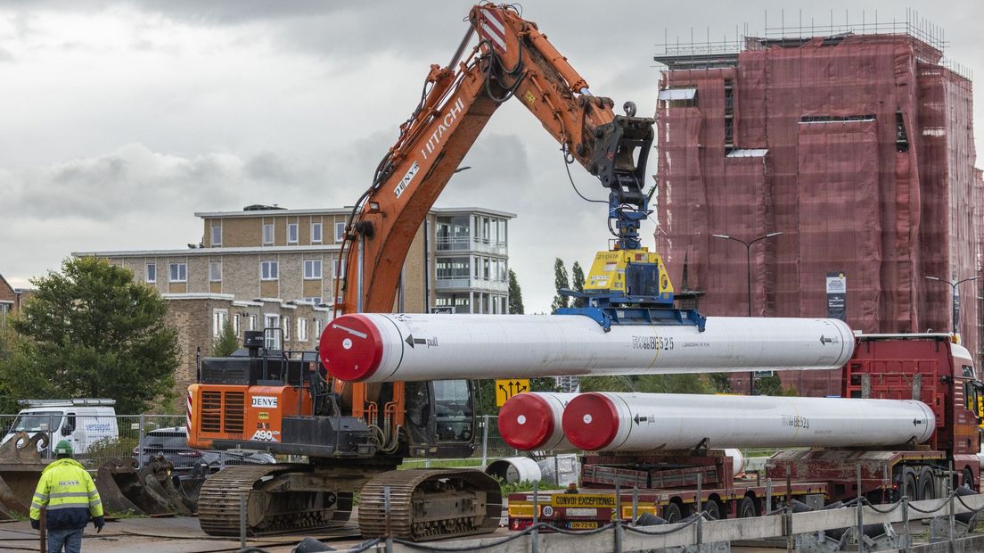 De buizen van warmtenet in Rijswijk