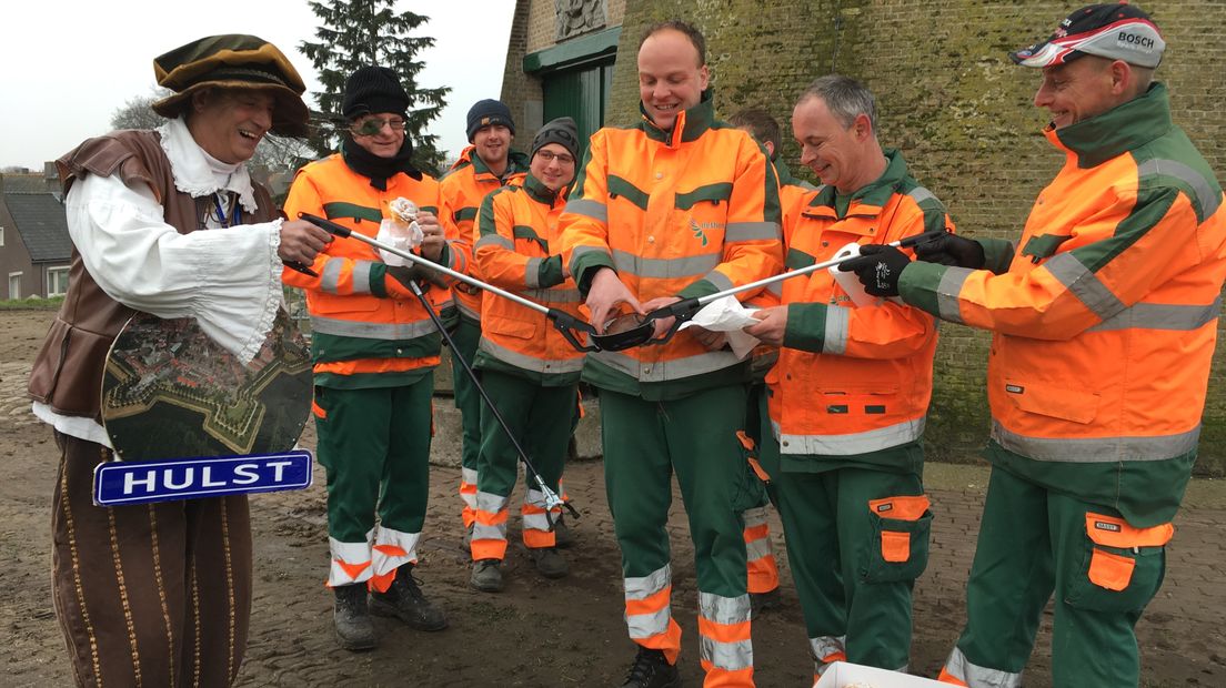 Koekhappen met een afvalgrijper