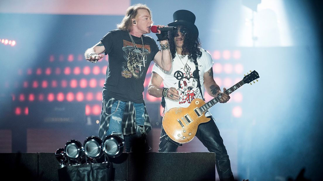 Zanger Axl Rose en gitarist Slash.