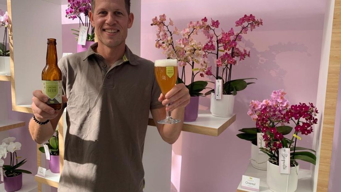 Orchideeënkweker Opti-flor uit Monster heeft een biertje ontwikkeld met de smaak van de bloem er in. | Foto WOS