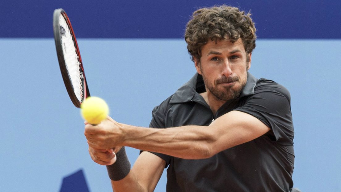 Robin Haase dit weekend in actie tijdens het ATP-toernooi in Gstaad