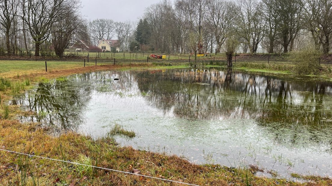 De pingoruïne aan de Poelbuurt in Opende