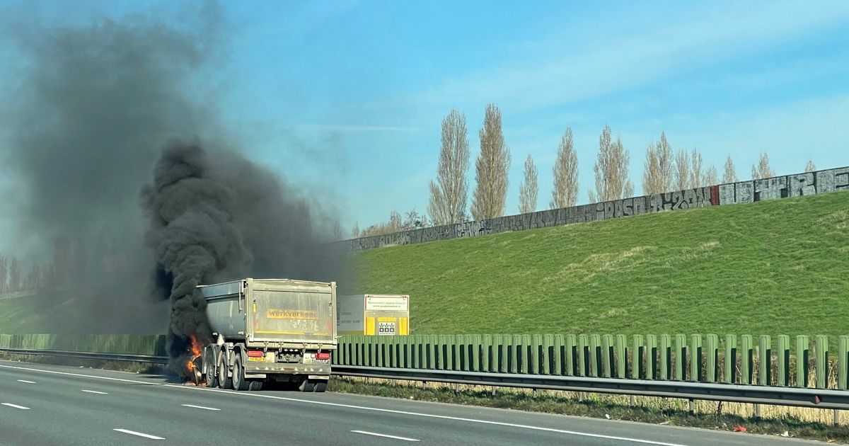 A12 Recovered After Delay by Burning Truck