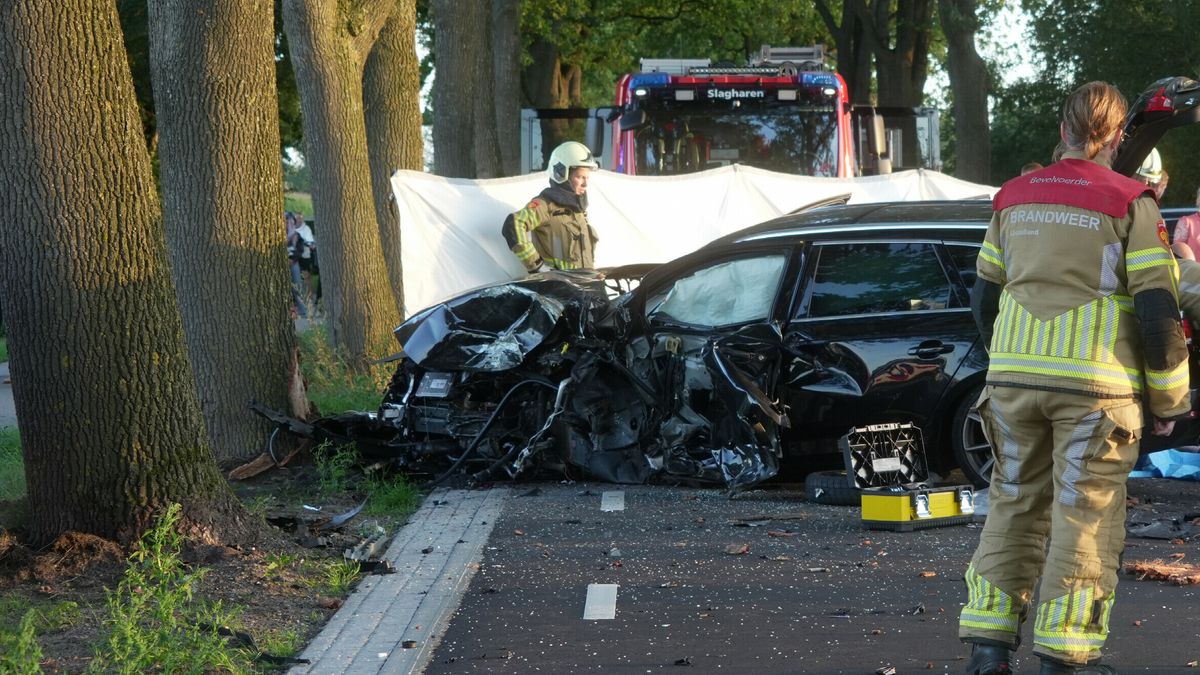 Auto botst tegen boom in Hollandscheveld, meerdere gewonden