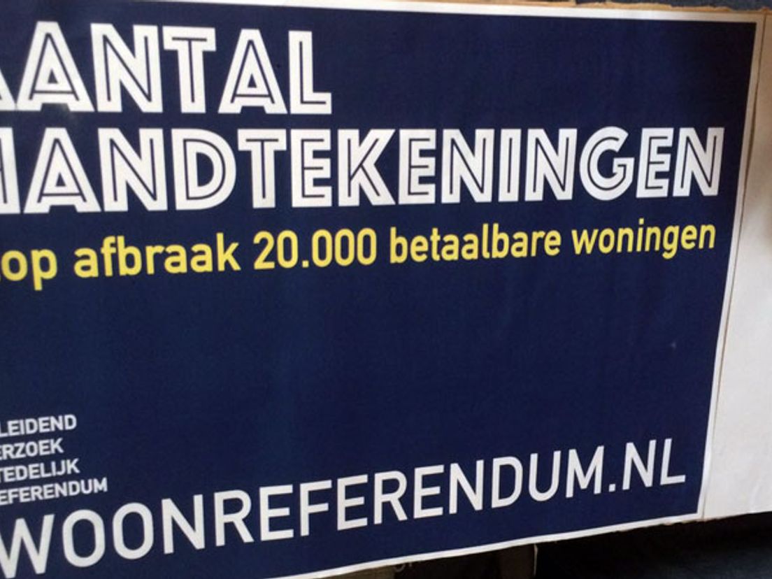 Het referendum kwam er nadat Rotterdammers handtekeningen ophaalden tegen de sloop van sociale huurhuizen