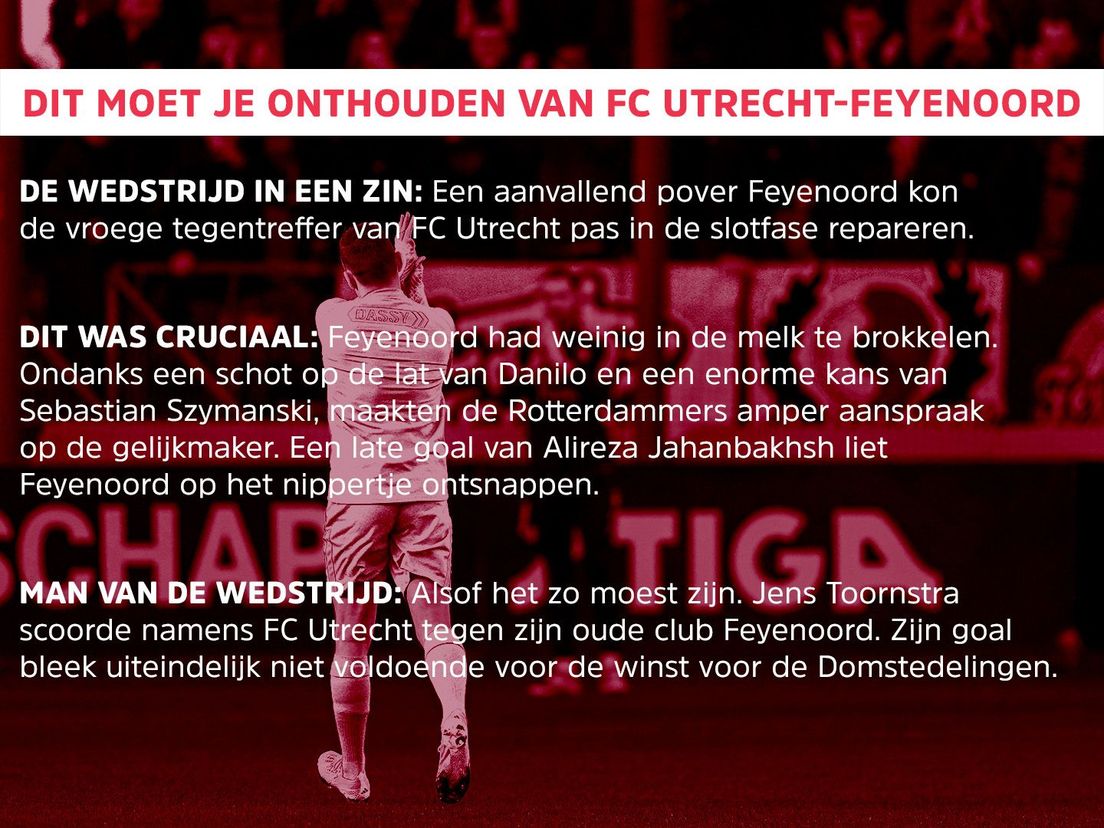 Dit moet je onthouden van FC Utrecht-Feyenoord