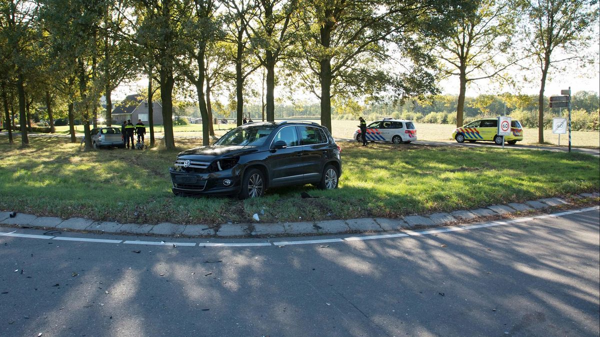 Auto eindigt tegen een boom bij ongeluk op N35 bij Laag Zuthem