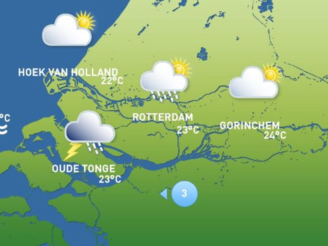 Het weer van dinsdag