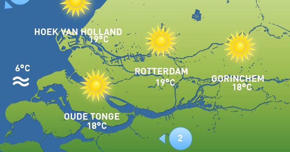 Het weer van vandaag: zachte zondag - Rijnmond