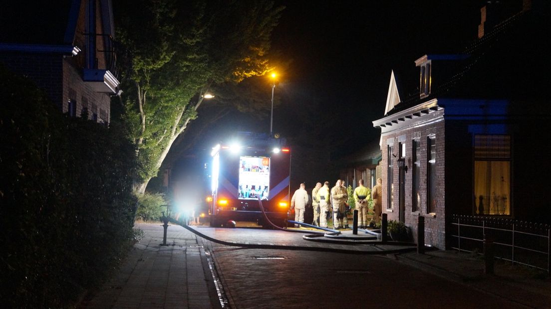 De brandweer is op locatie