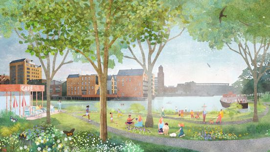 Plannen voor singel om binnenstad Zwolle: veel groen en onafgebroken wandelpad Nieuws