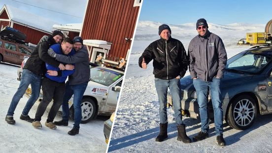 Martin trotseert met vrienden -29 graden in oude Volvo